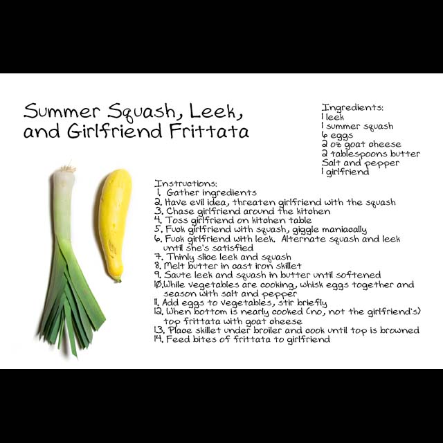 Squash, Leek, and Girlfriend Frittata